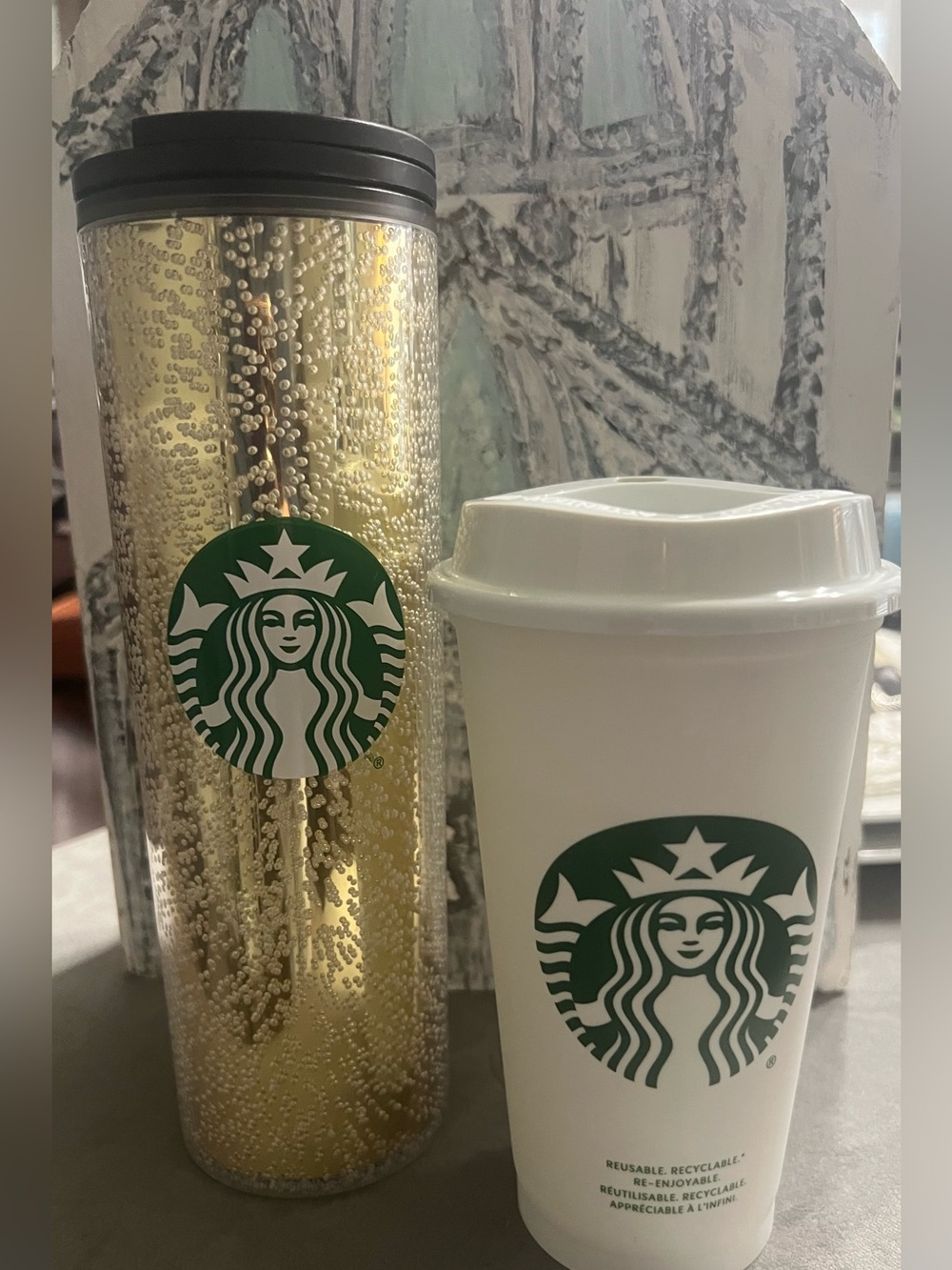 Starbucks cups- set of two